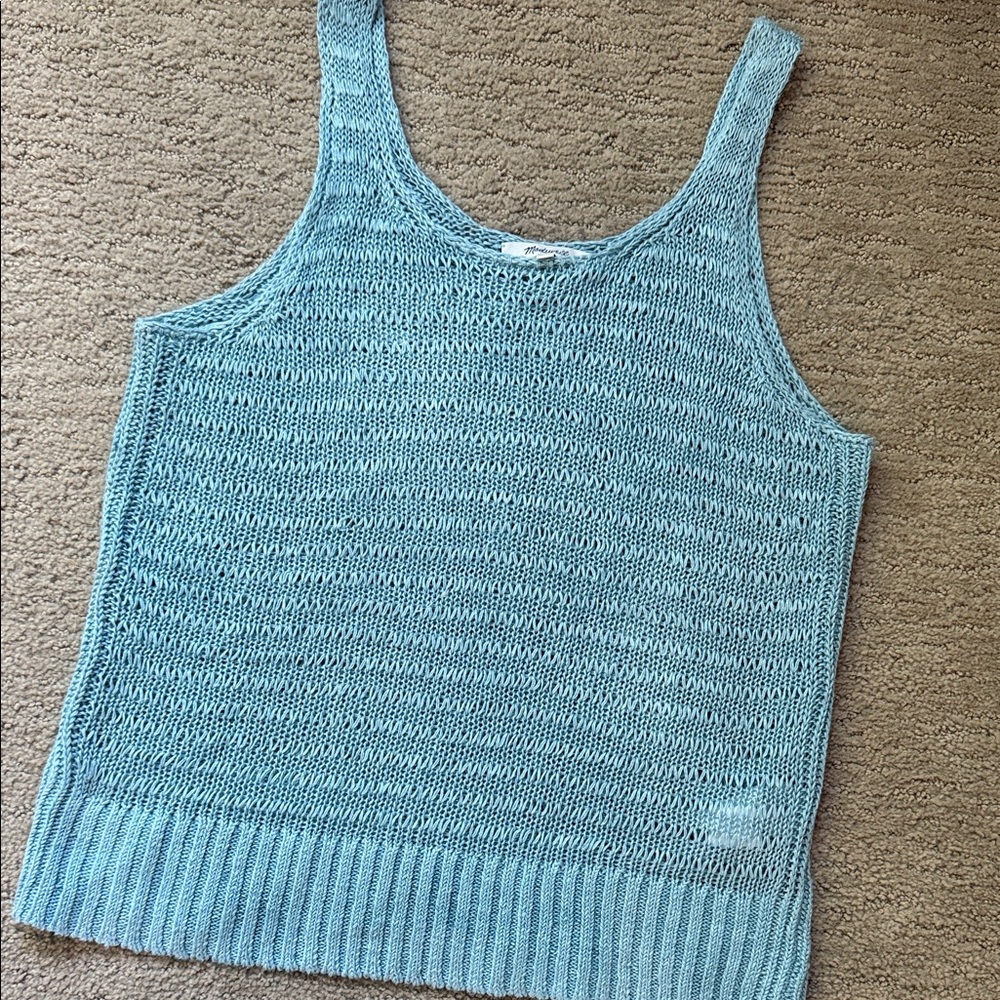 Madewell Blue Knit Tank Top